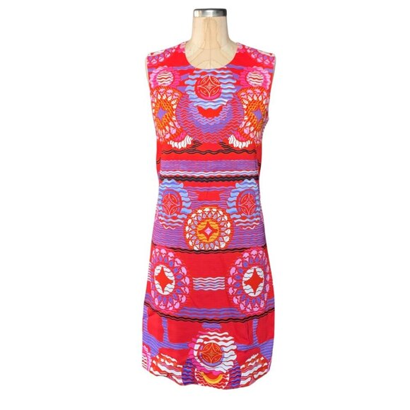 Peter Pilotto Women's Sleeveless Sheath Dress Red/Multi Colored Size US 4 - Picture 1 of 6